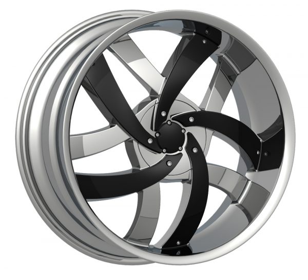 Velocity VW-825 22x8 Chrome with Paintable Inserts